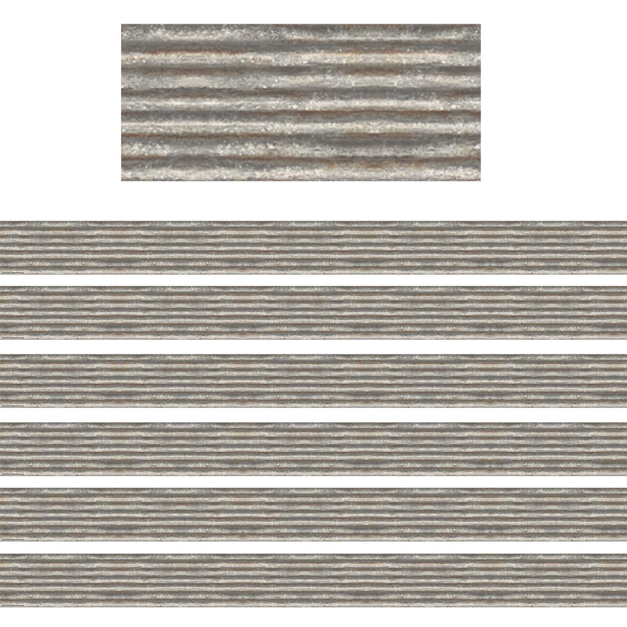 Teacher Created Resources Corrugated Metal Border Trim, 210ft.